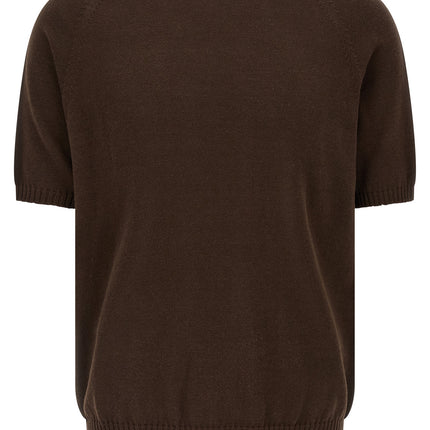 MA'RY'YA Brown Cotton Cardigan MA'RY'YA