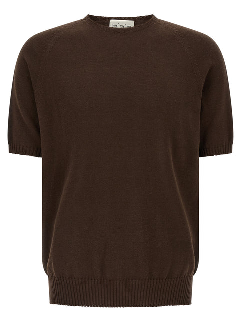 MA'RY'YA Brown Cotton Cardigan MA'RY'YA
