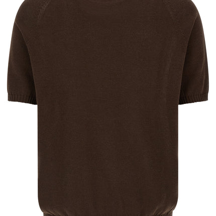 MA'RY'YA Brown Cotton Cardigan MA'RY'YA