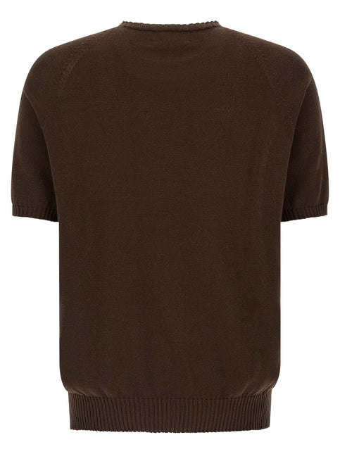 MA'RY'YA Brown Cotton Cardigan MA'RY'YA