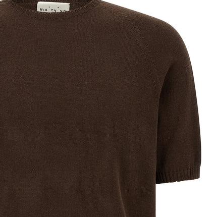 MA'RY'YA Brown Cotton Cardigan MA'RY'YA