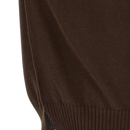 MA'RY'YA Brown Cotton Cardigan MA'RY'YA