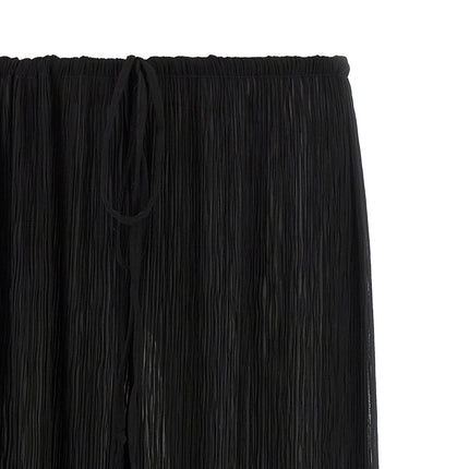ALLIS Black Polyester Casual Pants