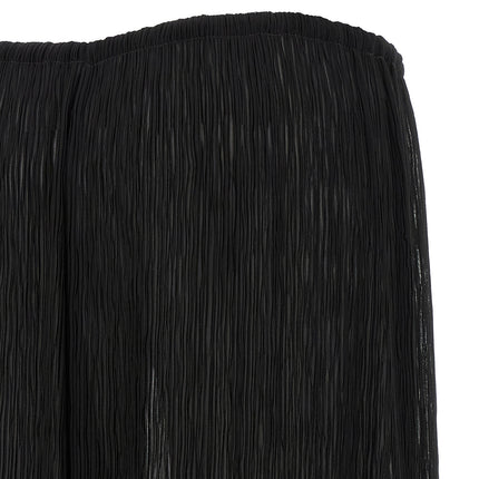 ALLIS Black Polyester Casual Pants