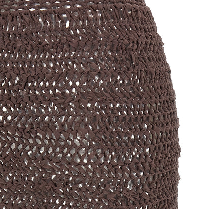 ALLIS Brown Polyester Midi Skirt