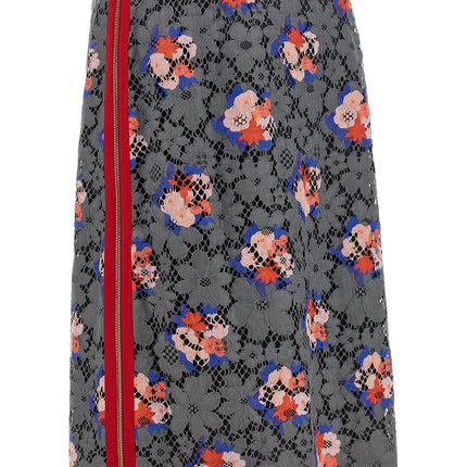 Fendi Gray Cotton Midi Skirt