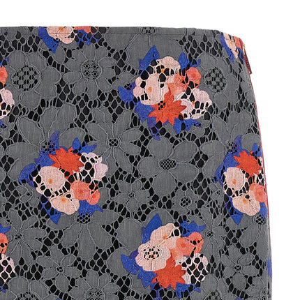 Fendi Gray Cotton Midi Skirt