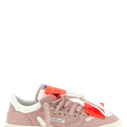 Off-White Multicolor Leather Low Top Sneakers