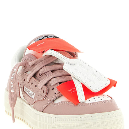 Off-White Multicolor Leather Low Top Sneakers