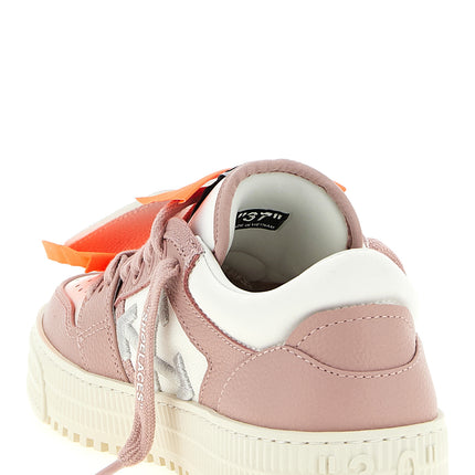 Off-White Multicolor Leather Low Top Sneakers
