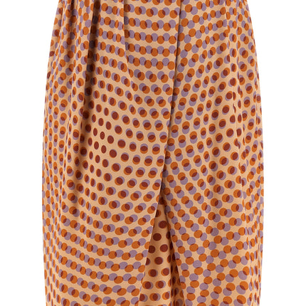Dries Van Noten Multicolor Silk Midi Skirt