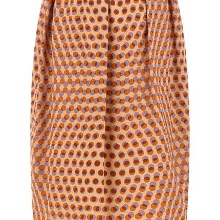 Dries Van Noten Multicolor Silk Midi Skirt