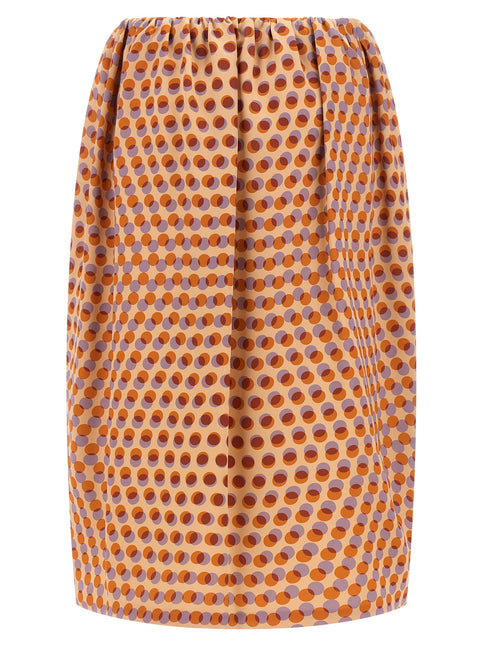 Dries Van Noten Multicolor Silk Midi Skirt Dries Van Noten