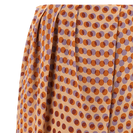 Dries Van Noten Multicolor Silk Midi Skirt