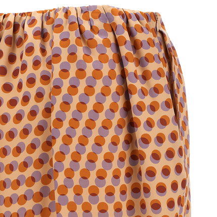 Dries Van Noten Multicolor Silk Midi Skirt