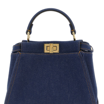 Fendi Blue Cotton Handbag