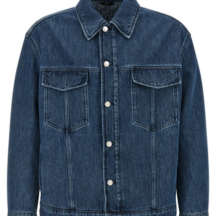 Fendi Blue Cotton Denim Jacket