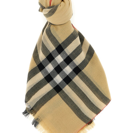 Burberry Beige Wool Scarf Burberry