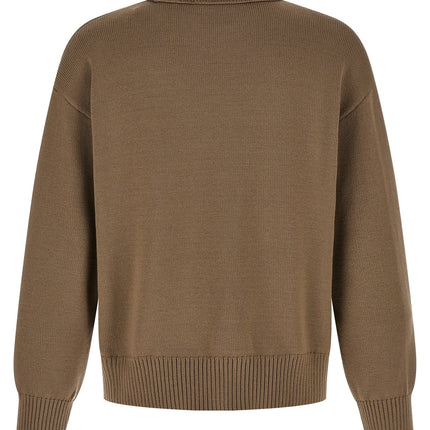 Ami Paris Beige Wool Cardigan