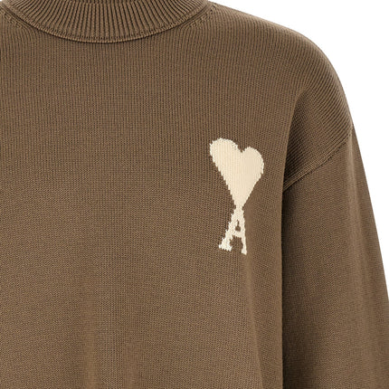 Ami Paris Beige Wool Cardigan