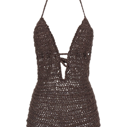 ALLIS Brown Polyester Jumpsuit