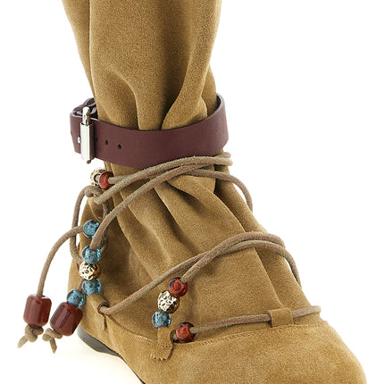Isabel Marant Beige Calfskin Ankle Boots