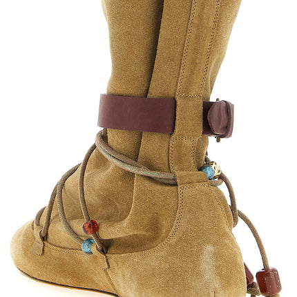 Isabel Marant Beige Calfskin Ankle Boots