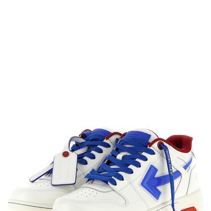 Off-White Blue Leather Athletic Sneakers