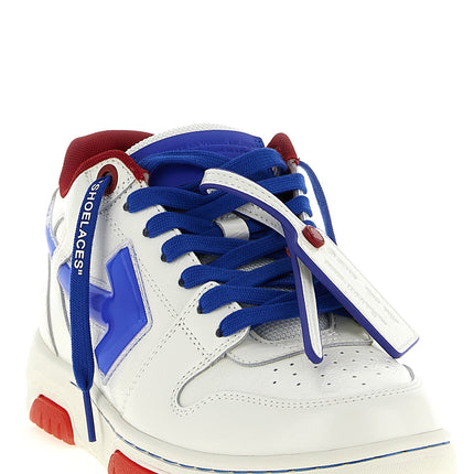 Off-White Blue Leather Athletic Sneakers