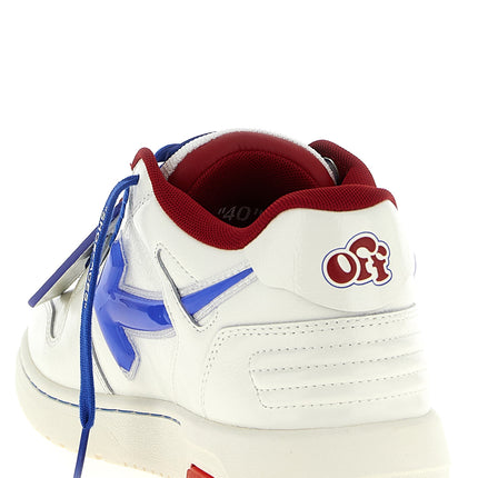 Off-White Blue Leather Athletic Sneakers