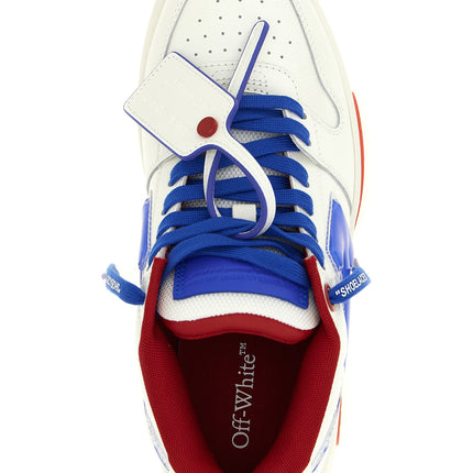 Off-White Blue Leather Athletic Sneakers