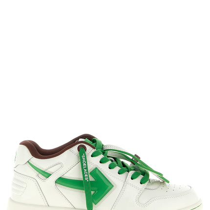 Off-White Bicolor Leather Athletic Sneakers