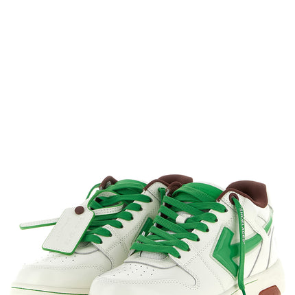 Off-White Bicolor Leather Athletic Sneakers