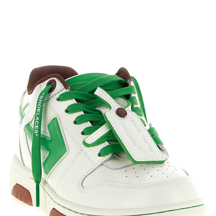 Off-White Bicolor Leather Athletic Sneakers