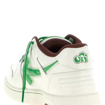 Off-White Bicolor Leather Athletic Sneakers