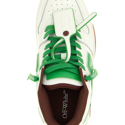 Off-White Bicolor Leather Athletic Sneakers
