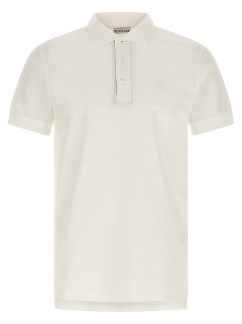 Burberry White Cotton Polo Shirt Burberry