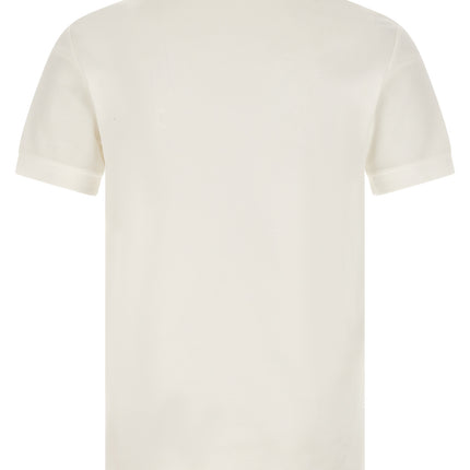 Burberry White Cotton Polo Shirt