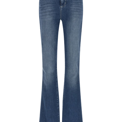 L'Agence Blue Cotton Flared Jeans