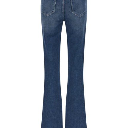 L'Agence Blue Cotton Flared Jeans