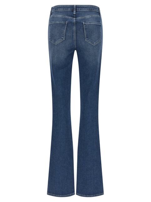 L'Agence Blue Cotton Flared Jeans L'Agence