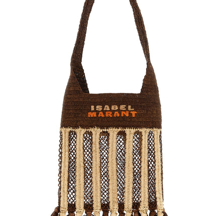 Isabel Marant Brown Raffia Shoulder Bag