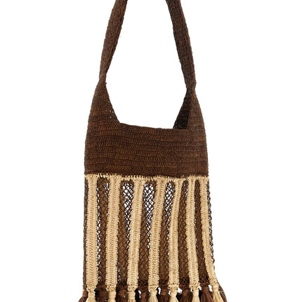 Isabel Marant Brown Raffia Shoulder Bag