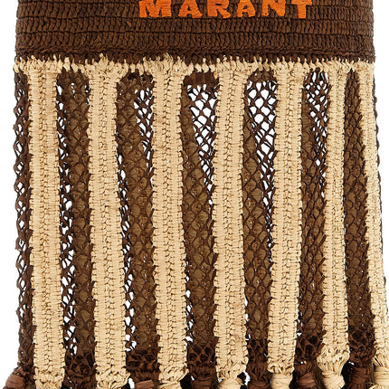 Isabel Marant Brown Raffia Shoulder Bag
