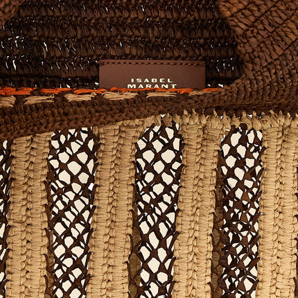 Isabel Marant Brown Raffia Shoulder Bag