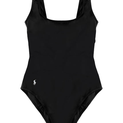 Polo Ralph Lauren Black Nylon One-Piece Swimsuit