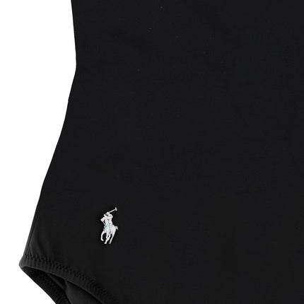 Polo Ralph Lauren Black Nylon One-Piece Swimsuit