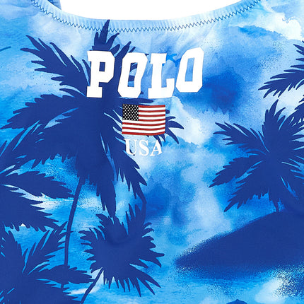 Polo Ralph Lauren Blue Nylon One-Piece Swimsuit