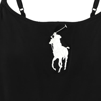 Polo Ralph Lauren Black Nylon One-Piece Swimsuit