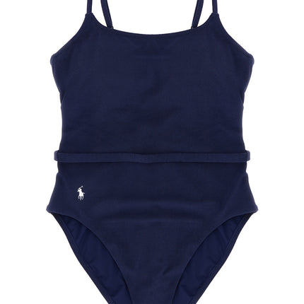 Polo Ralph Lauren Blue Polyester One-Piece Swimsuit